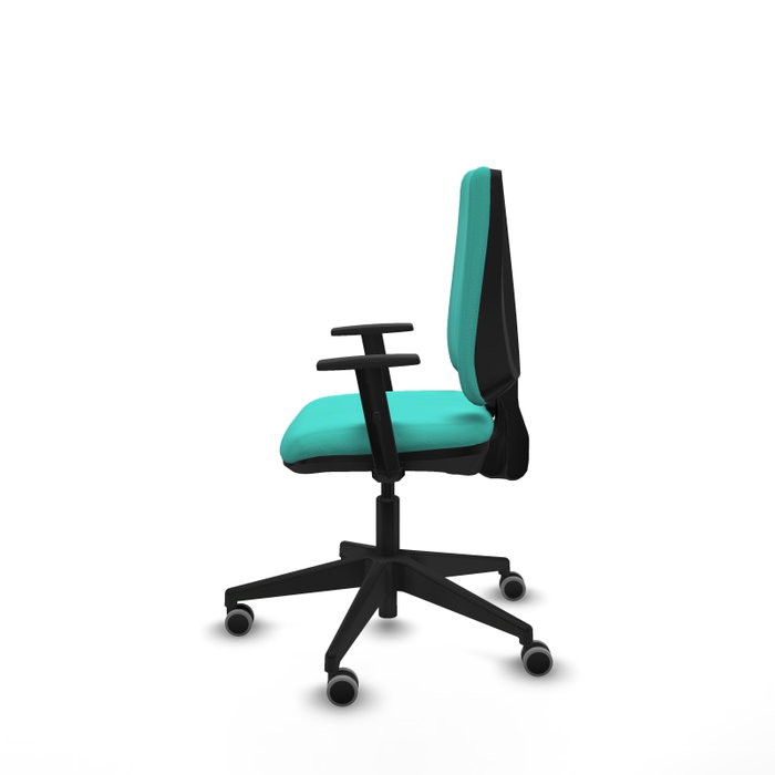 PIQUERAS Y CRESPO Silla de oficina Elche Turquesa con Brazos 1D