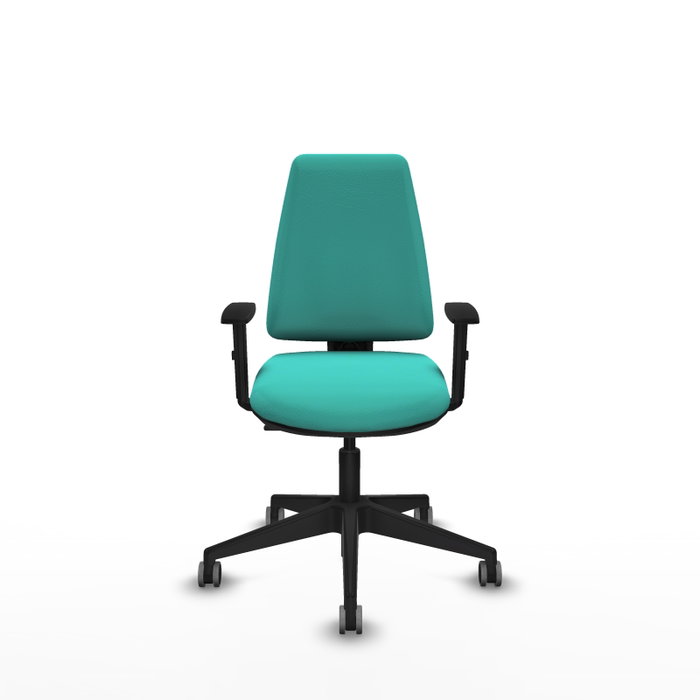 PIQUERAS Y CRESPO Silla de oficina Elche Turquesa con Brazos 1D