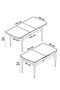 Hanah Home Mesa de Comedor Mármol Blanco y Metal 132x80x78 cm