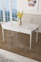 Hanah Home Mesa de Comedor Mármol Blanco y Metal 132x80x78 cm