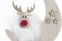 DKD Home Decor Figura Navidad Alpina Blanco Gris Mdf Poliester 8 x 13.5 x 13 cm (12 Unidades)