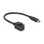 DeLOCK Módulo Keystone USB 5 Gbps Type-C™ hembra a USB Type-C™ macho con cable 25 cm