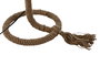 DKD Home Decor Lámpara Sobremesa Mediterraneo Marrón Crudo Cuerda Lino 35 x 80 x 35 cm