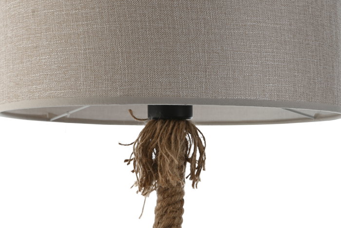 DKD Home Decor Lámpara Sobremesa Mediterraneo Marrón Crudo Cuerda Lino 35 x 80 x 35 cm DKD Home Decor Lámpara Sobremesa Mediterraneo Marrón Crudo Cuerda Lino 35 x 80 x 35 cm