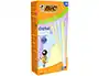 BIC Bolígrafo Cristal Pastel punta 1 mm - Paquete surtido colores pastel (azul, coral, morado, verde, amarillo) - Tinta azul, trazo 0.4 mm
