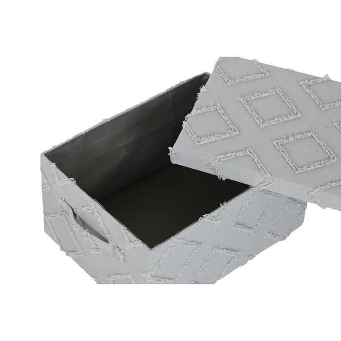 DKD Home Decor Set de 3 Cajas de Almacenamiento de Poliéster KONDO