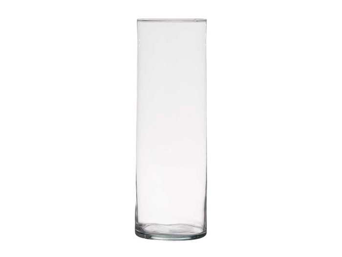 Giftdecor Jarrón Cilíndrico de Cristal Transparente - 30 cm de Alto x 10 cm de Diámetro, Vidrio (Set de 6)