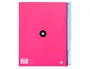 Antartik Cuaderno Espiral A4 Micro Antartik Tapa Forrada 120 Hojas 90 Gr Liso Con Bandas 4 Taladros Rosa Fluor