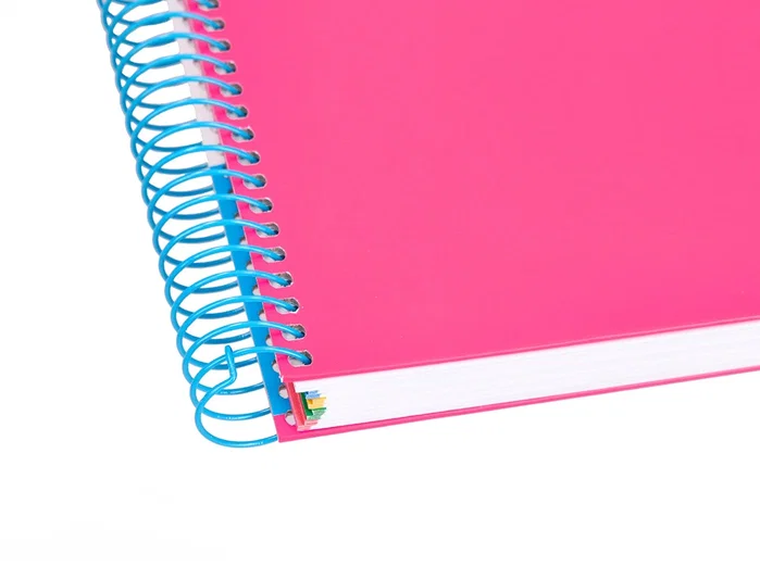Antartik Cuaderno Espiral A4 Micro Antartik Tapa Forrada 120 Hojas 90 Gr Liso Con Bandas 4 Taladros Rosa Fluor