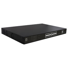Level One GEP-2021 Switch 16x PoE+ Gigabit Ethernet, 2x SFP, Montaje Rack 270W