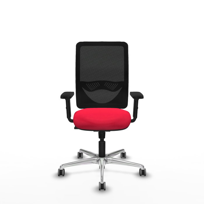 PIQUERAS Y CRESPO Silla de oficina Zulema con mecanismo Sincro, Rojo y Negro