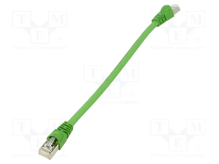 TELEGÄRTNER Patch cord Cat 6a S/FTP 0,25m Verde TELEGÄRTNER Patch cord Cat 6a S/FTP 0,25m Verde