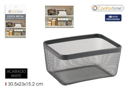Confortime Cesta Metal Ordenación 30.5X23X15.2