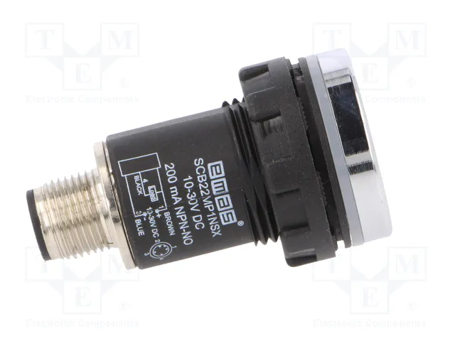 EMAS SCB Interruptor Capacitivo 22mm Negro y Plateado