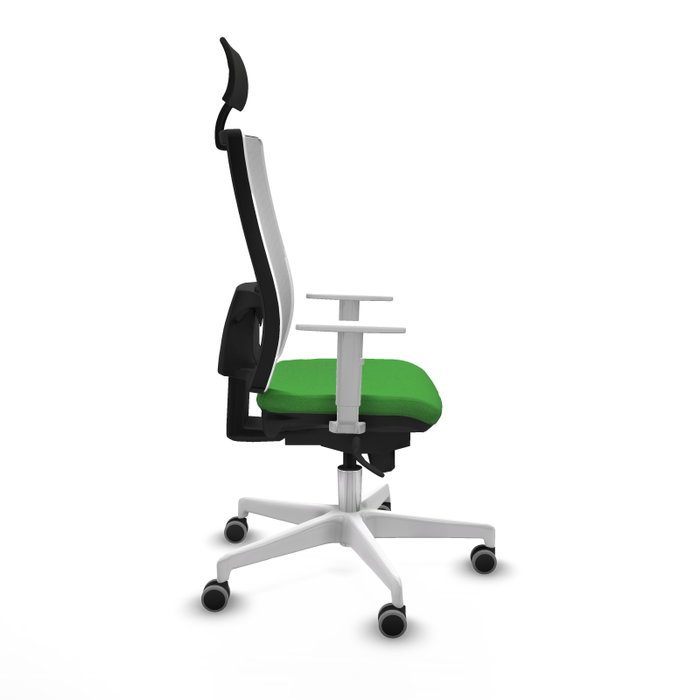 PIQUERAS Y CRESPO Silla de oficina Horna con mecanismo Sincro, Verde y Blanco PIQUERAS Y CRESPO Silla de oficina Horna con mecanismo Sincro, Verde y Blanco
