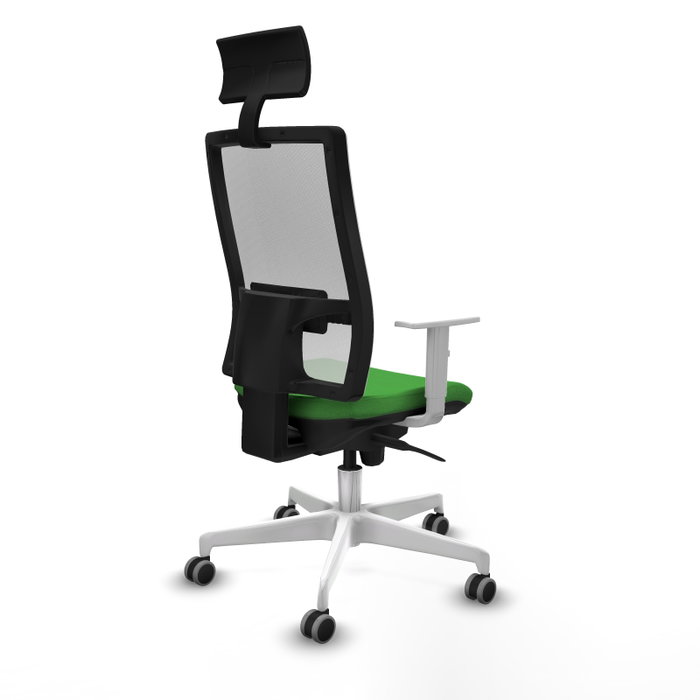 PIQUERAS Y CRESPO Silla de oficina Horna con mecanismo Sincro, Verde y Blanco PIQUERAS Y CRESPO Silla de oficina Horna con mecanismo Sincro, Verde y Blanco