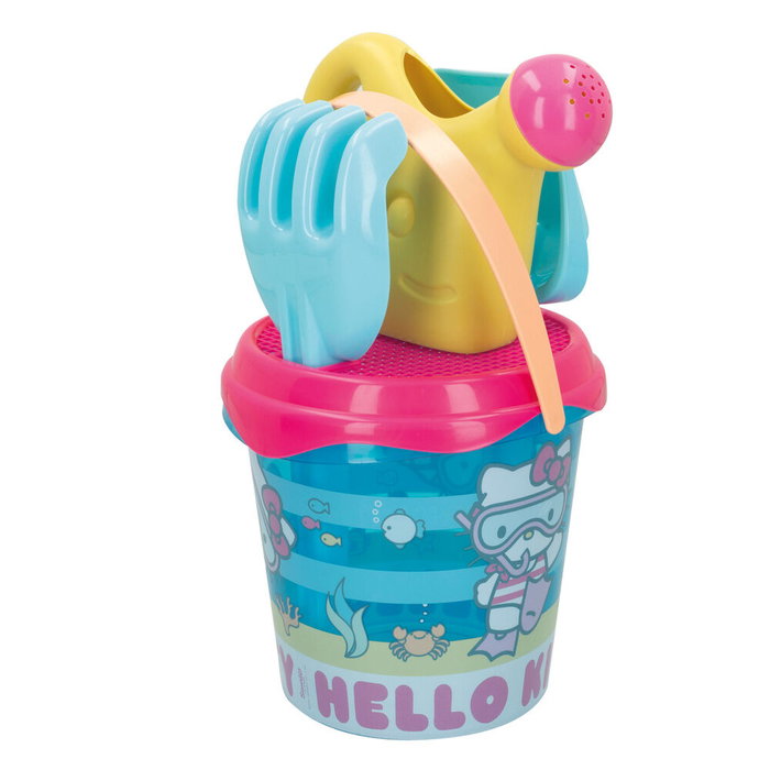 Sanrio Set Playa Hello Kitty 7 Piezas Cubo Toalla Bolsa +18 Meses 70x140cm