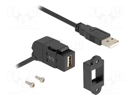 DeLOCK 67151 Módulo Keystone USB 2.0 Tipo-A Hembra 45° a Tipo-A Macho con Cable 30 cm