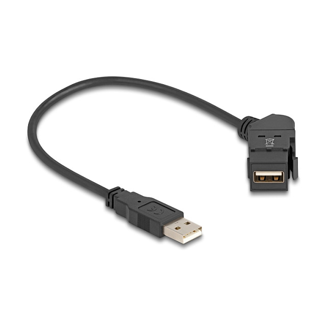 DeLOCK 67151 Módulo Keystone USB 2.0 hembra 45° a macho con cable de 30 cm