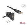 DeLOCK 67151 Módulo Keystone USB 2.0 hembra 45° a macho con cable de 30 cm