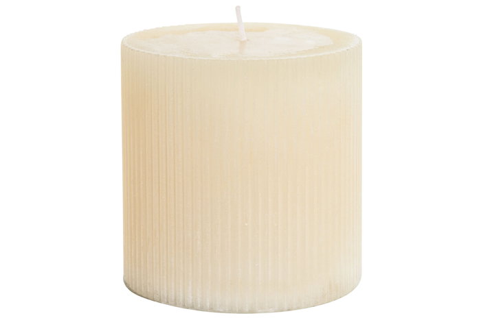 DKD Home Decor Vela de Cera de Parafina Crema 650 g