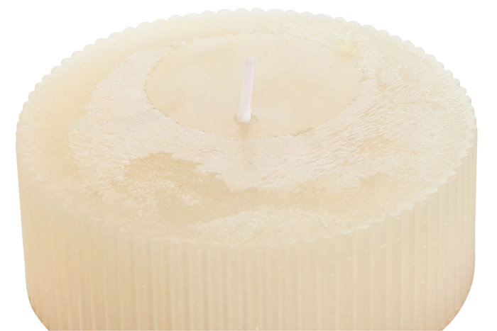 DKD Home Decor Vela de Cera de Parafina Crema 650 g