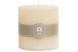 DKD Home Decor Vela de Cera de Parafina Crema 650 g