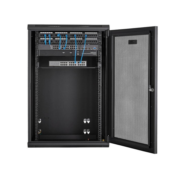 StarTech.com RK1820WALHM Armario Rack de Pared 18U 19 Pulgadas 4 Columnas Acero 90kg StarTech.com RK1820WALHM Armario Rack de Pared 18U 19 Pulgadas 4 Columnas Acero 90kg