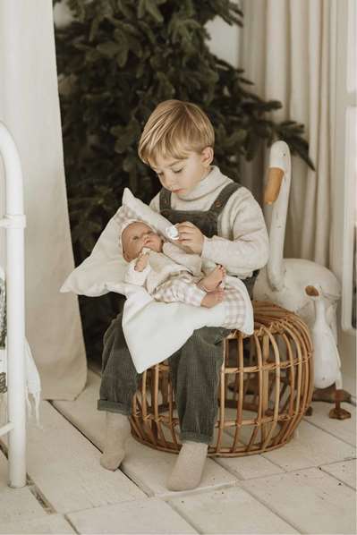 Muñecas Arias Muñeca Elegance Aria con Cojín (Muñeca de Peso) 40 cm Cuerpo Blando Muñeca Bebé Niño Juguete Niña Bebés