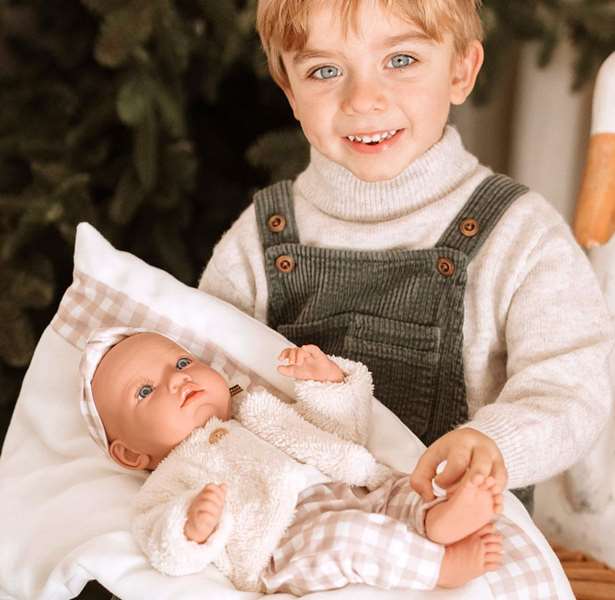 Muñecas Arias Muñeca Elegance Aria con Cojín (Muñeca de Peso) 40 cm Cuerpo Blando Muñeca Bebé Niño Juguete Niña Bebés