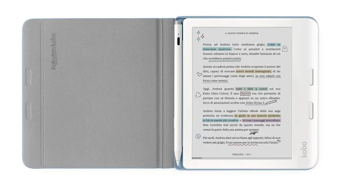 Kobo Funda Sleepcover para Libra Colour, Azul, Tipo Folio Kobo Funda Sleepcover para Libra Colour, Azul, Tipo Folio