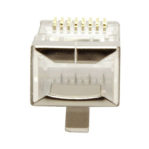 VALUE RJ-45 Modular Plug Conector, Cat.6/6A Blindado (Geschirmt), Metálico Transparente, Paquete de 100 Piezas (21.99.3065)