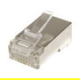 VALUE RJ-45 Modular Plug Conector, Cat.6/6A Blindado (Geschirmt), Metálico Transparente, Paquete de 100 Piezas (21.99.3065)