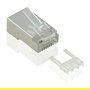 VALUE RJ-45 Modular Plug Conector, Cat.6/6A Blindado (Geschirmt), Metálico Transparente, Paquete de 100 Piezas (21.99.3065)