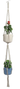 DKD Home Decor Macetero de Macramé Tejido a Mano Algodón Crudo 15x15x130 cm