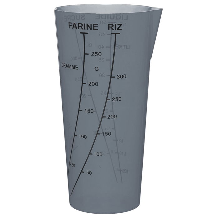 Lily Cook Vaso Medidor Translúcido con Pico Vertedor para Medir Ingredientes, Colores Surtidos, 8.5x8x16.2 cm