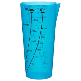 Lily Cook Vaso Medidor Translúcido con Pico Vertedor para Medir Ingredientes, Colores Surtidos, 8.5x8x16.2 cm