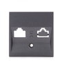 Panasonic Novella Tapa Frontal 1x RJ11/RJ45 o 2x RJ11/RJ45 Color Fume - Compatible Mecanismo Karre