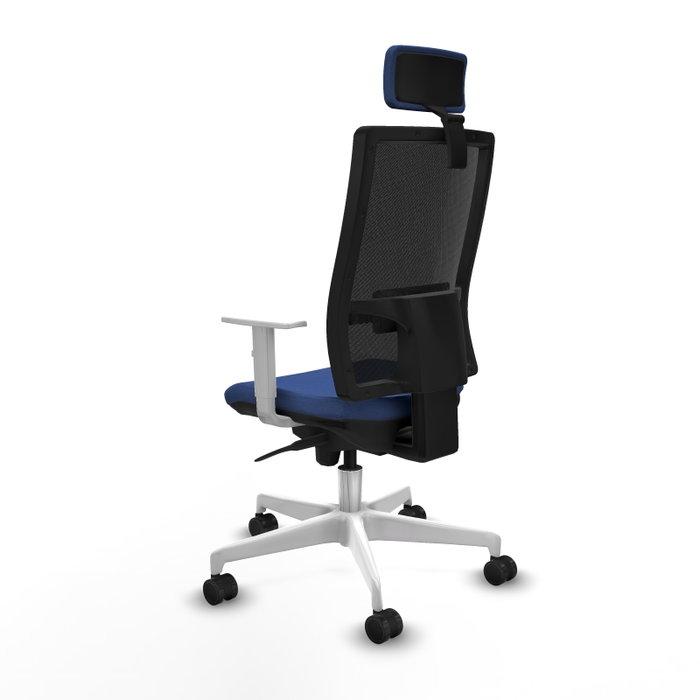 PIQUERAS Y CRESPO Silla de oficina Horna con mecanismo Sincro, Azul marino y Negro