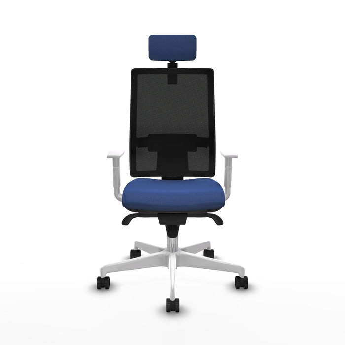 PIQUERAS Y CRESPO Silla de oficina Horna con mecanismo Sincro, Azul marino y Negro