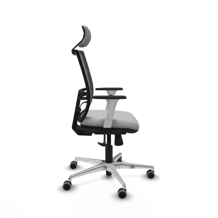 PIQUERAS Y CRESPO Silla de oficina Yunquera con mecanismo Sincro, Gris claro y Negro PIQUERAS Y CRESPO Silla de oficina Yunquera con mecanismo Sincro, Gris claro y Negro