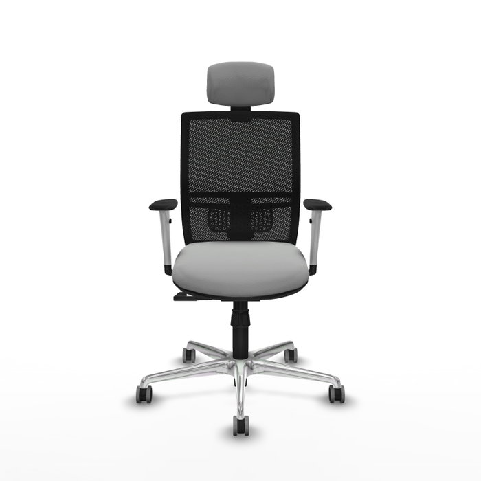 PIQUERAS Y CRESPO Silla de oficina Yunquera con mecanismo Sincro, Gris claro y Negro PIQUERAS Y CRESPO Silla de oficina Yunquera con mecanismo Sincro, Gris claro y Negro