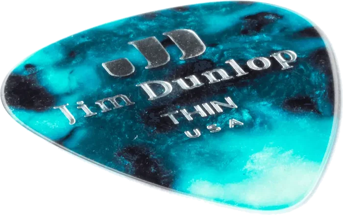 Dunlop Pack 72 Púas Genuine Celluloid Classic Turquesa - Thin