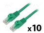 LANBERG Patch cord Cat 5e U/UTP 0,5m verde
