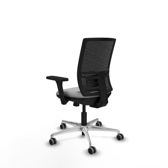 PIQUERAS Y CRESPO Silla de oficina Yunquera con mecanismo Sincro/Traslack, Gris claro y Negro