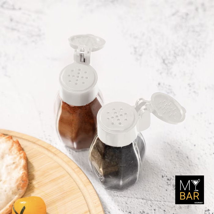 Inde Set 2 Saleros Vidrio Tapa Inatascable 37 ml (24 Unidades)