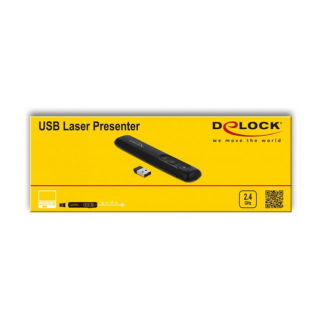 DeLOCK Presentador Láser Inalámbrico 64092 Negro