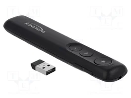 DeLOCK Presentador Láser USB Negro con Nano Receptor