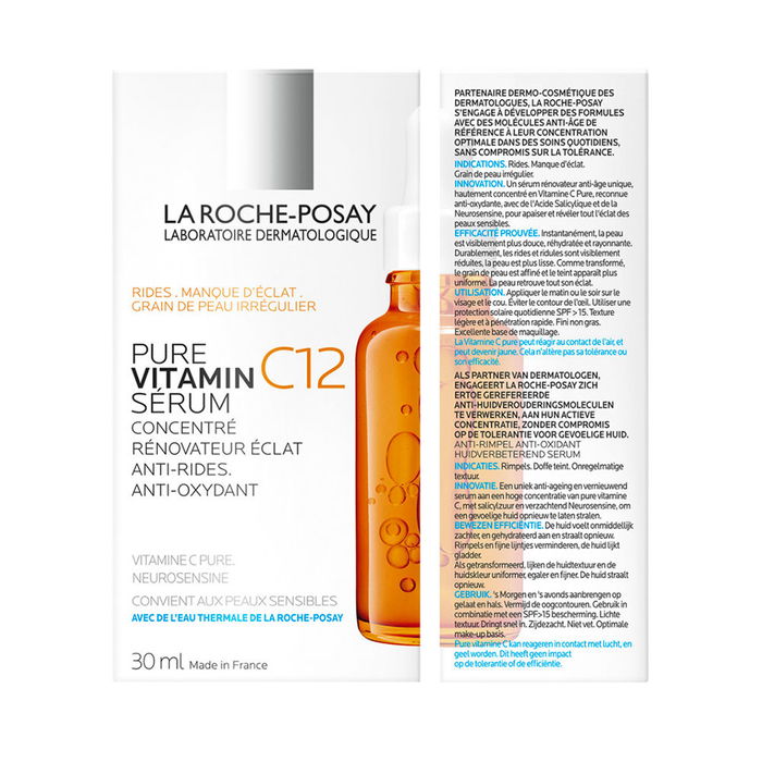 La Roche Posay Sérum Pure Vitamin C12 Antioxidante y Antiarrugas para Todo Tipo de Piel 30 ml