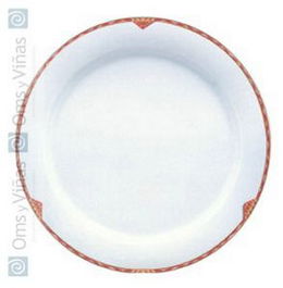 LANGENTHAL Plato Llano Colorado 25 cm - Vajilla, No Apto Lavavajillas ni Microondas (Set de 6)